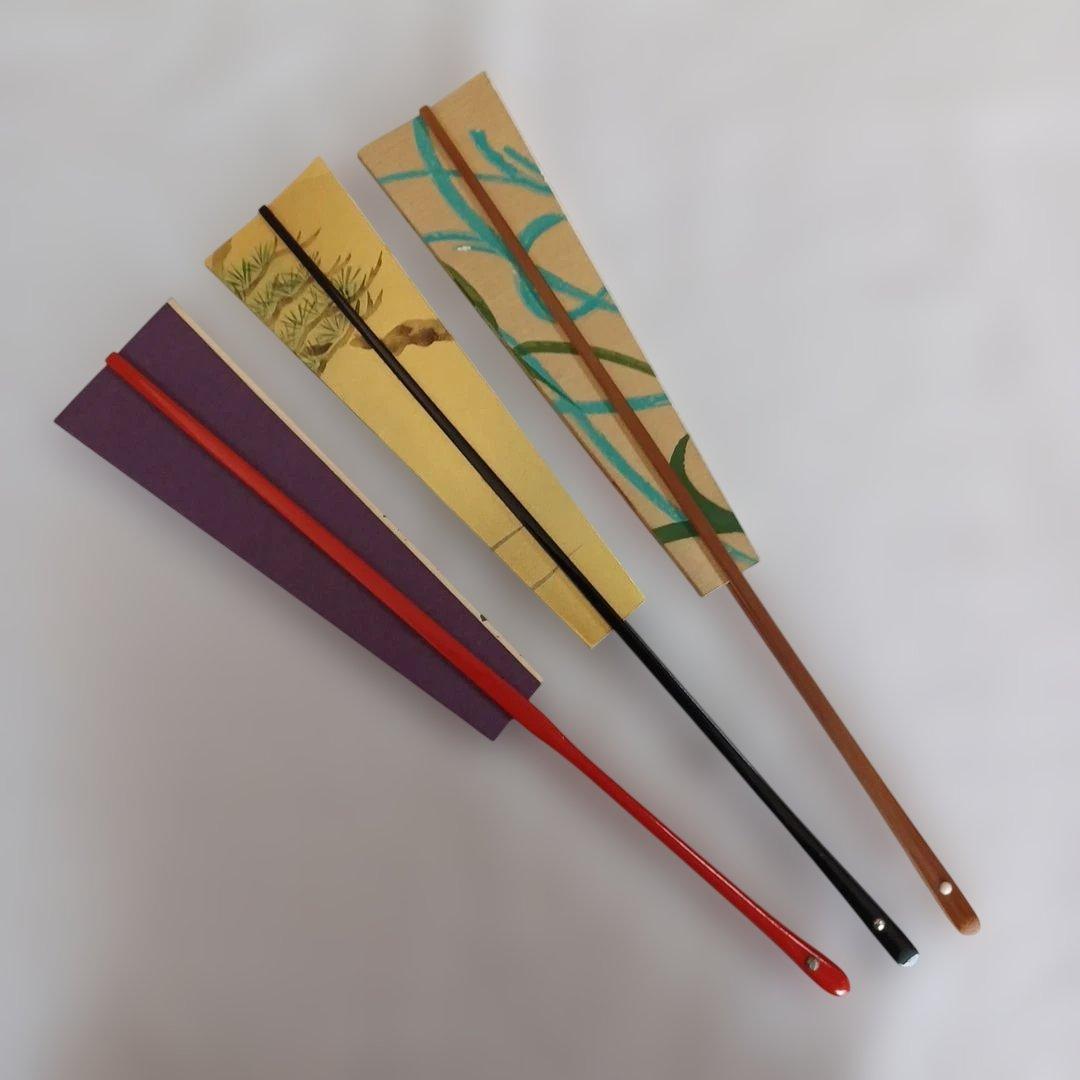 飾り扇子三点(工芸品)